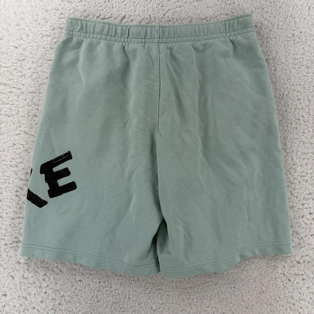 Nike Sweat‎ Shorts Mens Large Green French Terry Big Logo Athletic Gym Sweat
